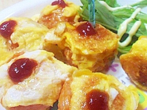 手づかみ食べ用！コロコロオムライス♪